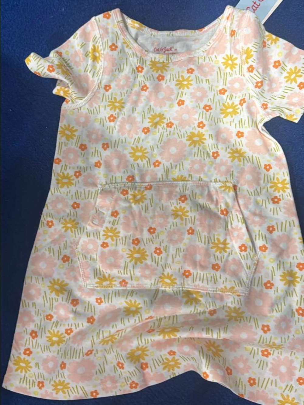 Cat & Jack Pink and Yellow Floral Casual Girls Dress includes 3 packs of 2